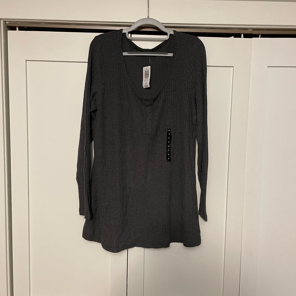 NWT Torrid Dark Grey Henley